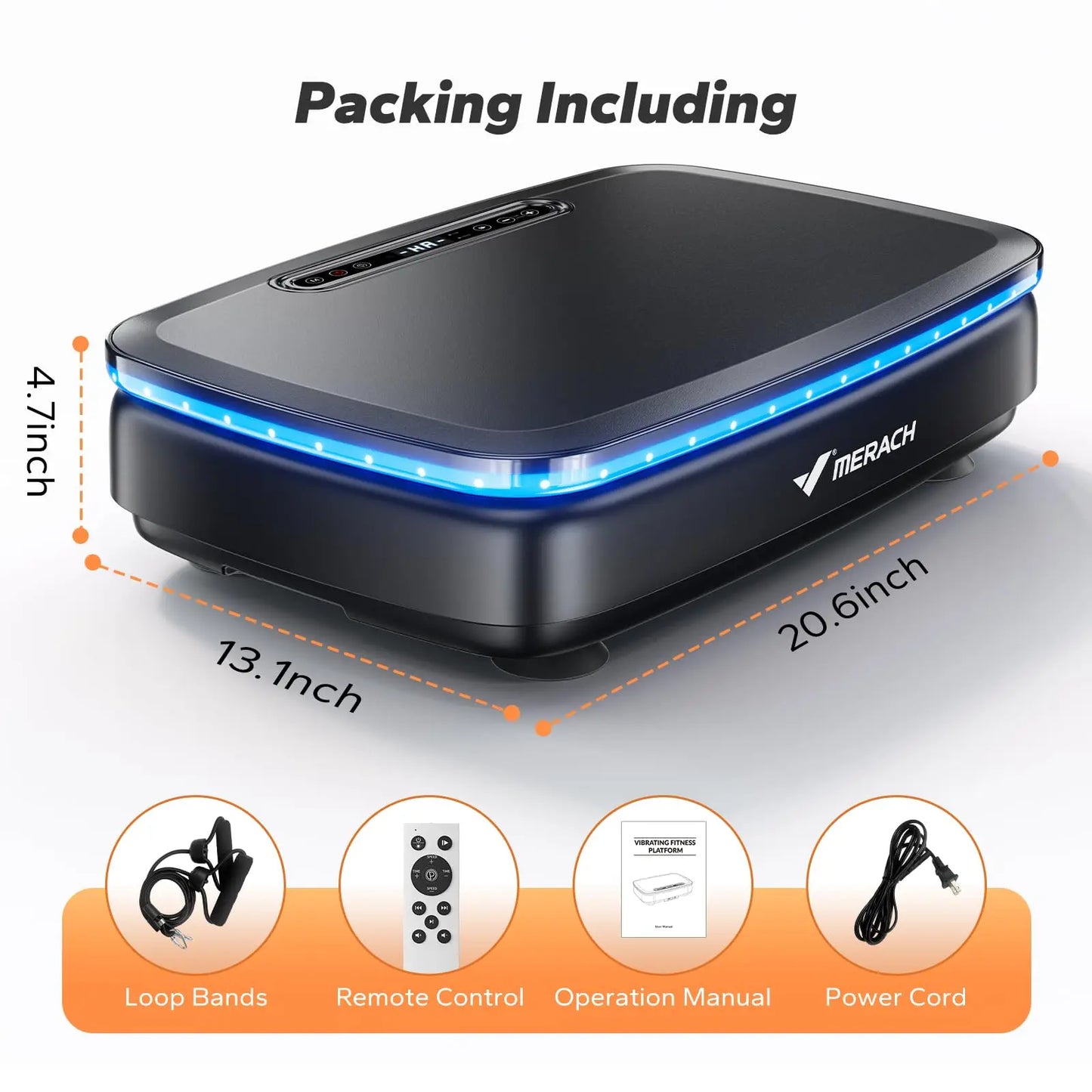 MERACH Vibration Plate Exercise Machine For Body Workout Lymphatic Drainage