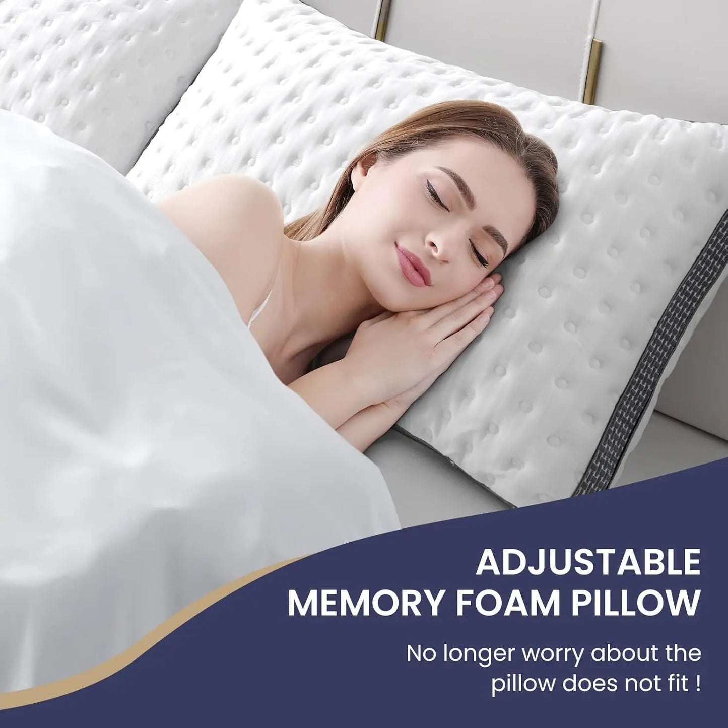 BedStory Cooling Gel Memory Foam Pillow Medium Firm