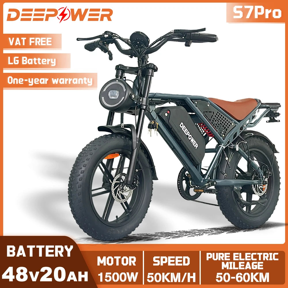 DEEPOWER S7Pro Off Road Electric Mountain Bike For Adults