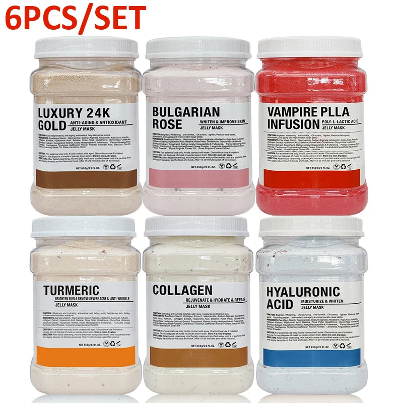 YMEYFAN Jelly Mask Powder 6-Piece Professional Facial Masks