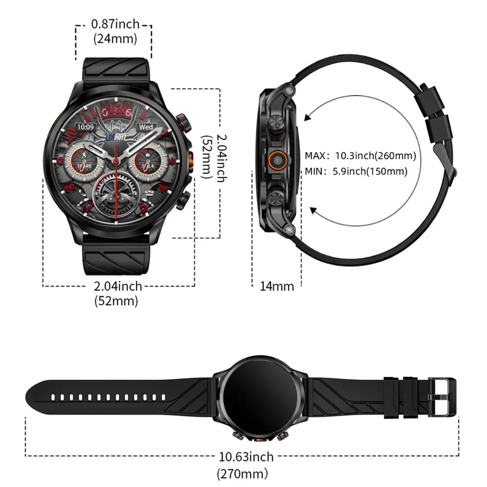 LOKMAT APPLLP 8 Pro Android Smartwatch Phone 4G WiFi Camera