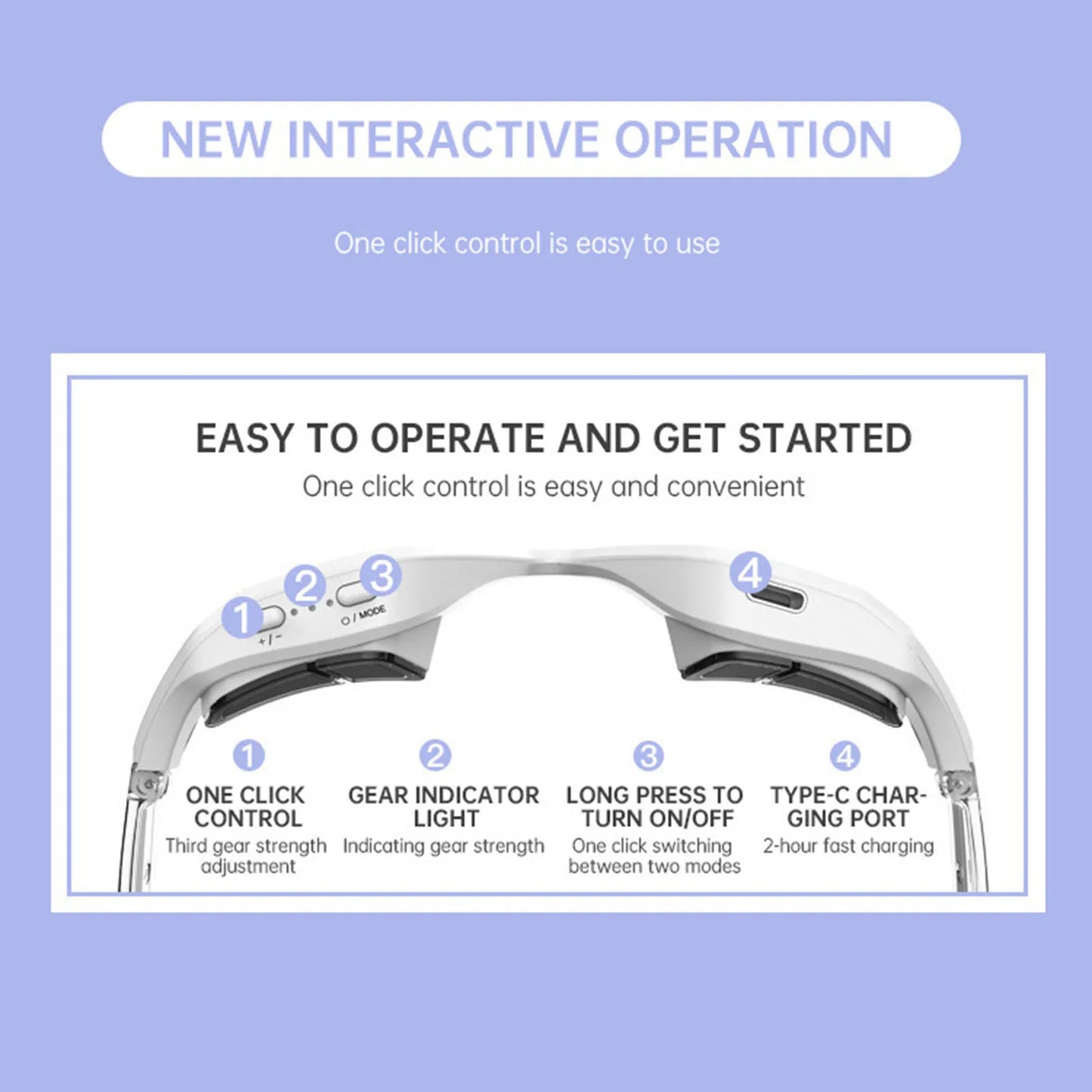 Eye Skin Care Red Light Therapy Device Microcurrent Eye Massager
