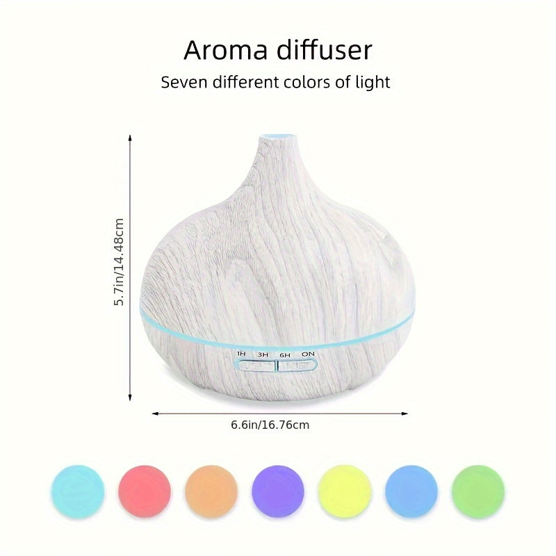 Wood Grain Humidifier Aroma Diffuser with Timer and Lights