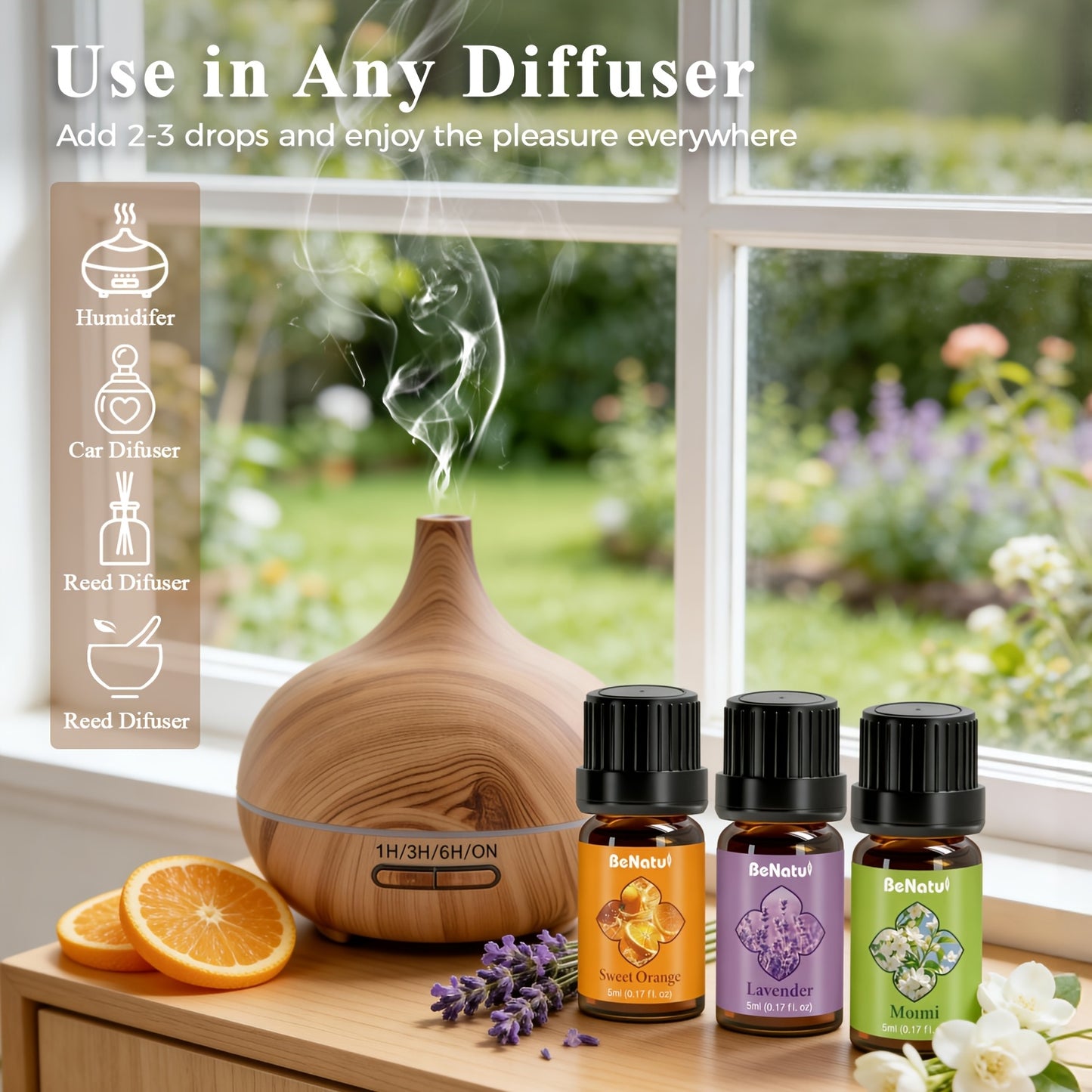BENATU 18Pc Essential Oil Set For Diffusers Candles Aromatherapy