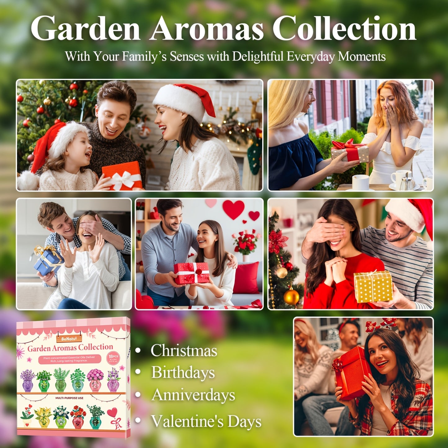 BENATU 18Pc Essential Oil Set For Diffusers Candles Aromatherapy