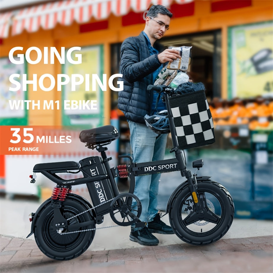 DDC SPORT Folding Electric Bike For Adults 48V 20Ah Battery