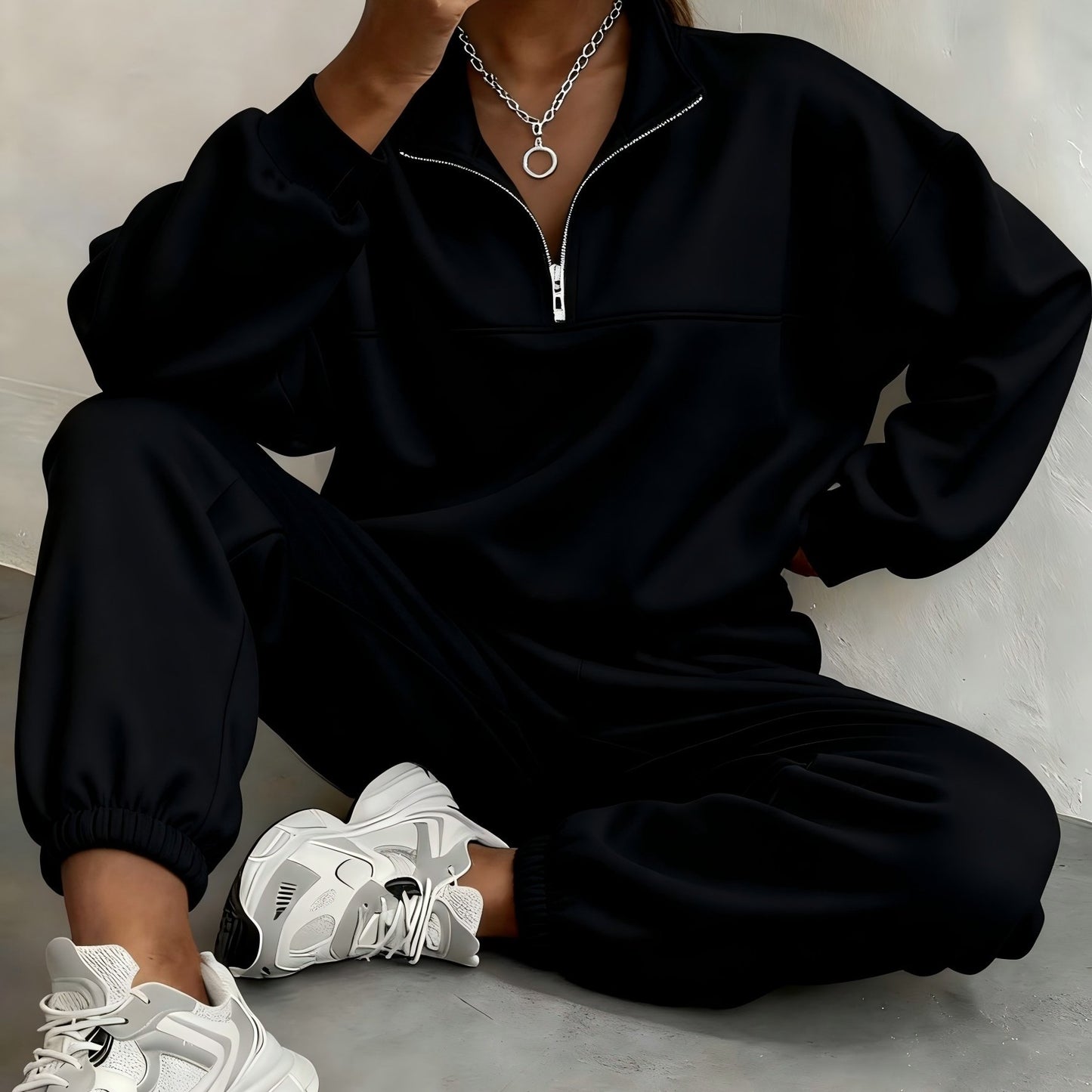 WCQ Womens Two Piece Sweat Set For Winter Warmth Comfort