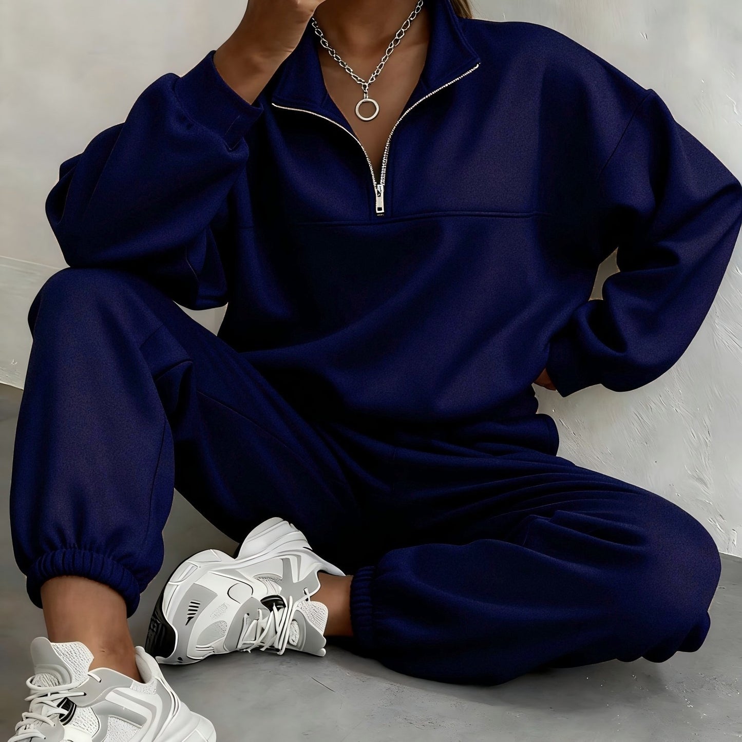 WCQ Womens Two Piece Sweat Set For Winter Warmth Comfort