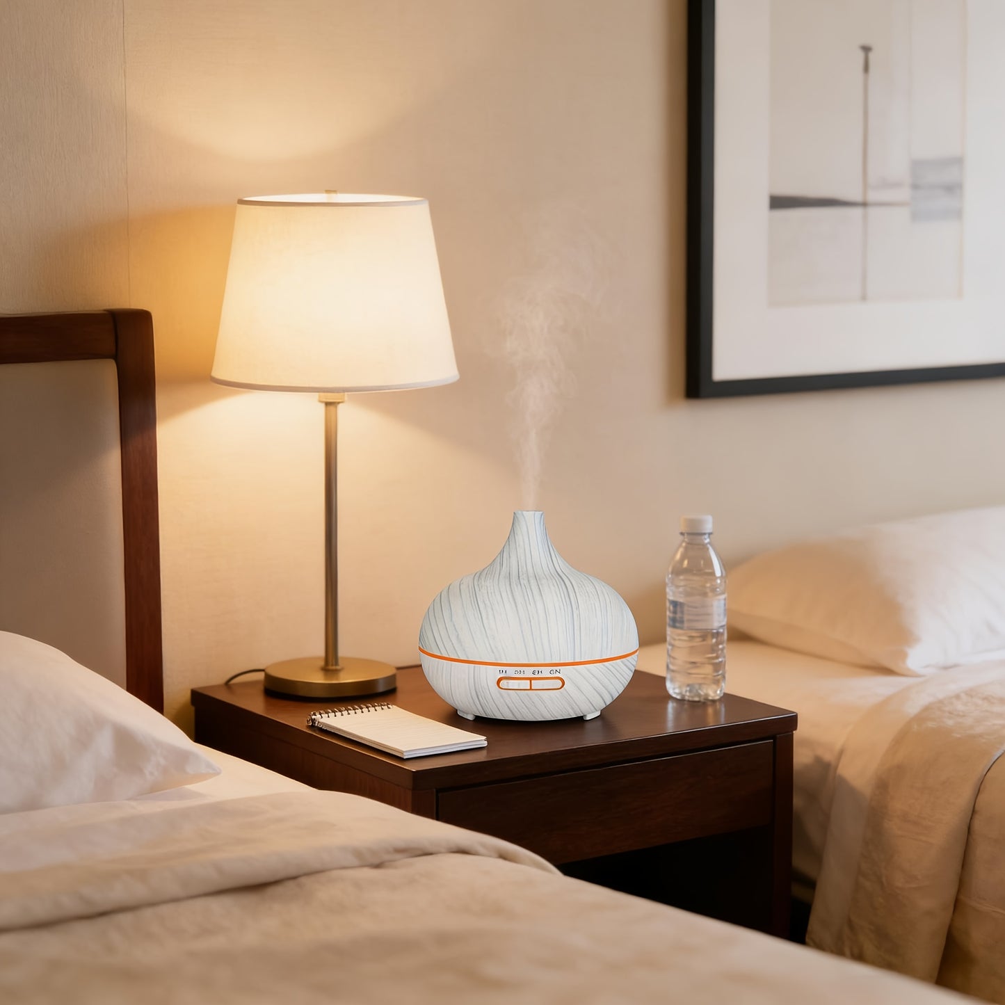 Wood Grain Humidifier Aroma Diffuser with Timer and Lights