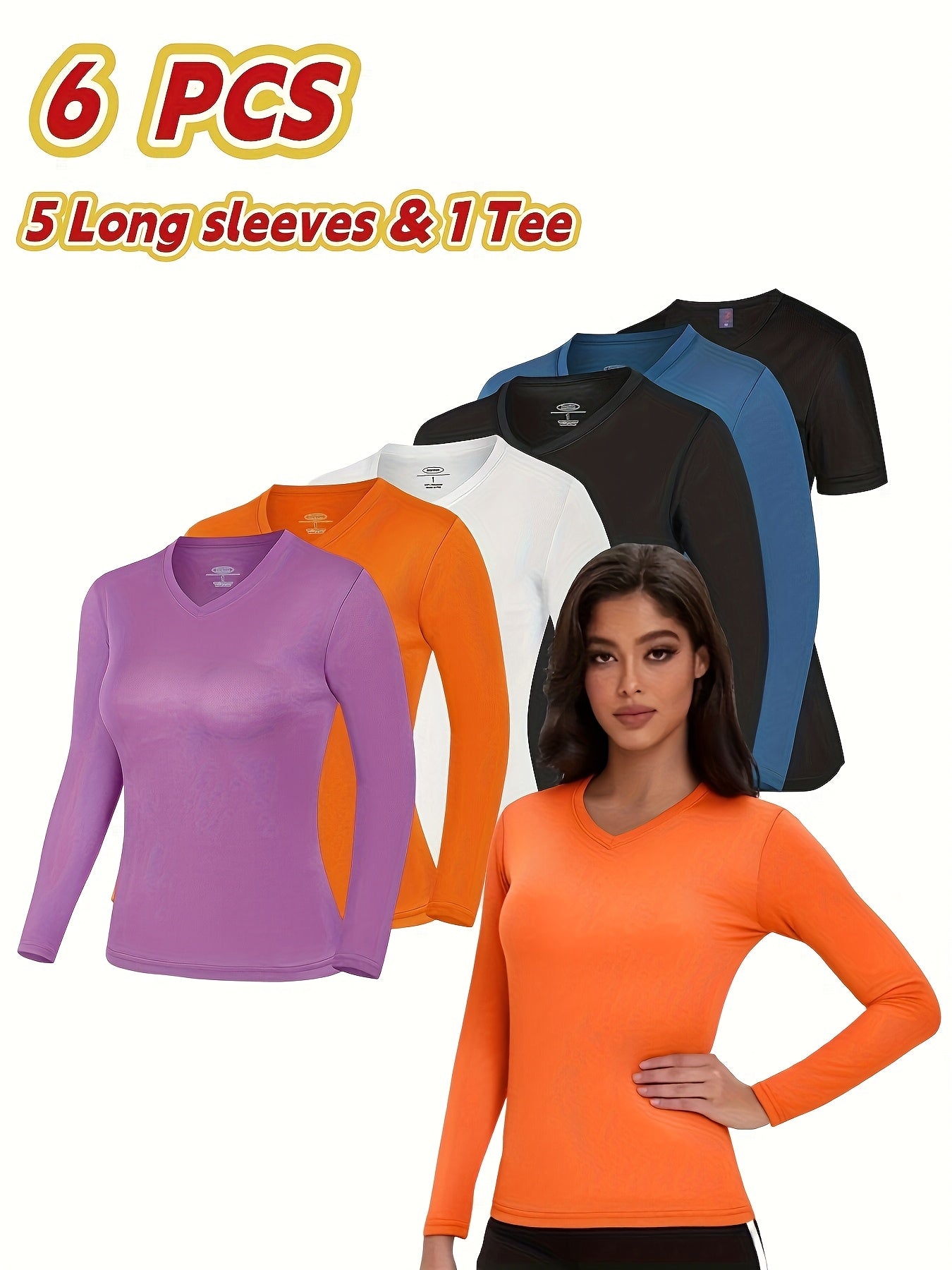 Women's Performance T-Shirts Six-Pack Breathable Moisture-Wicking