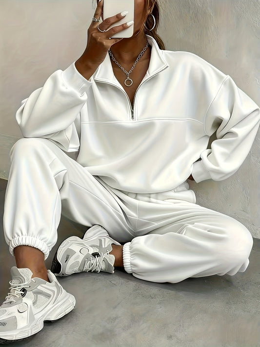 WCQ Womens Two Piece Sweat Set For Winter Warmth Comfort