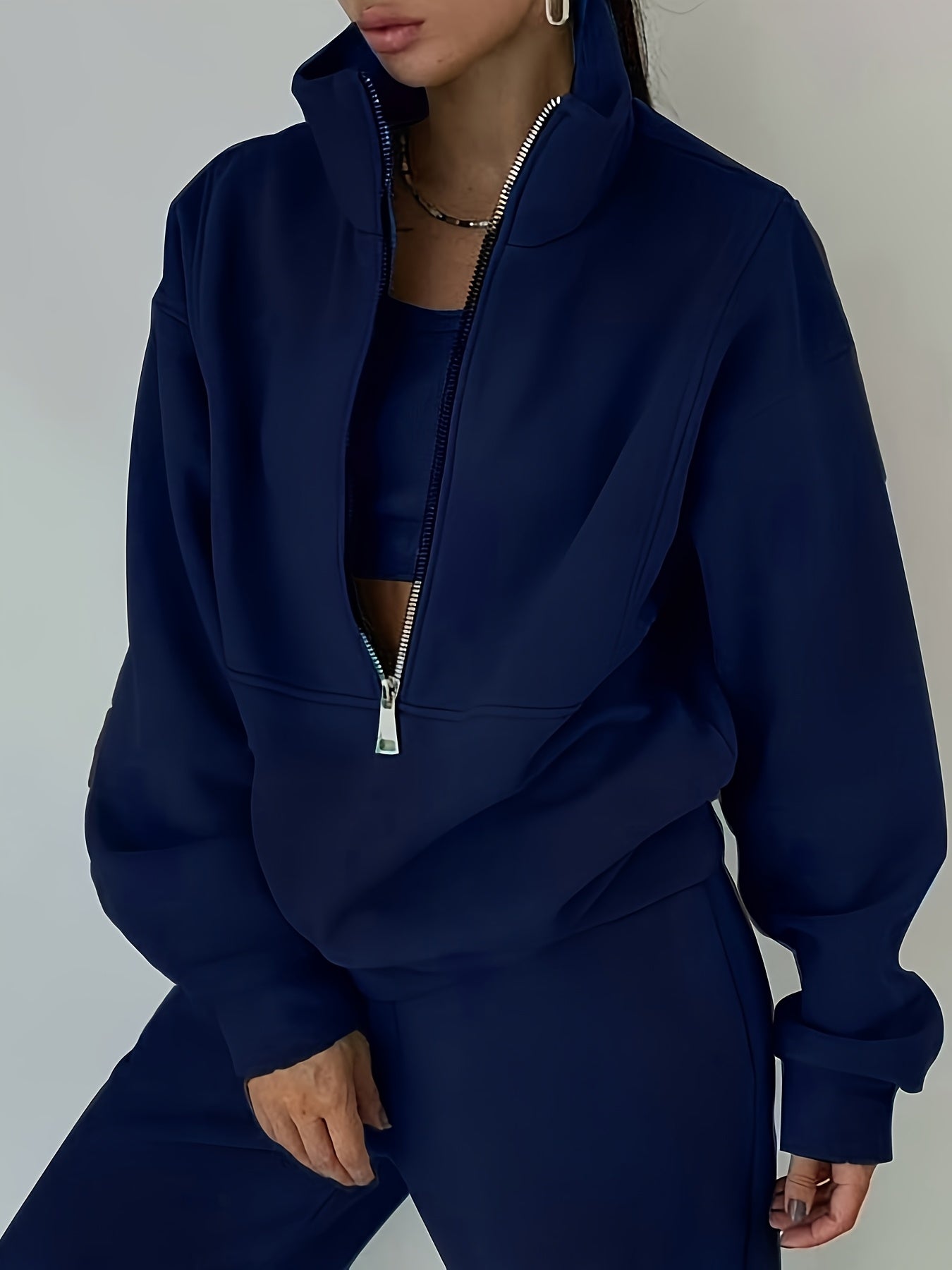 LRIKNUWSTLE Ladies Cozy Fleece Matching Outfit Top