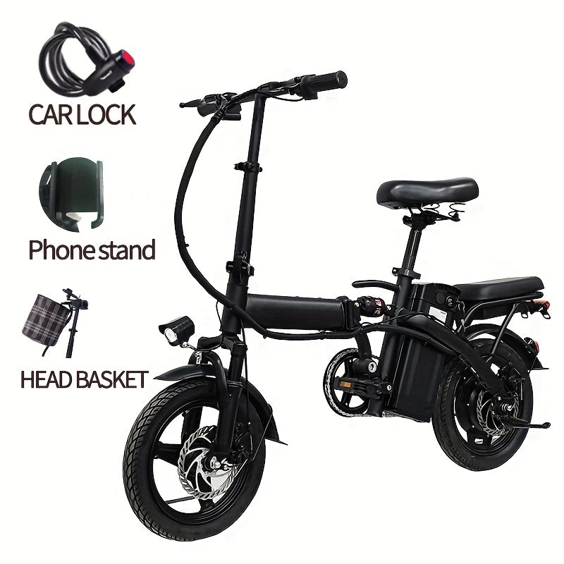 Foldable Electric Bicycle With 330 Lb Load Capacity