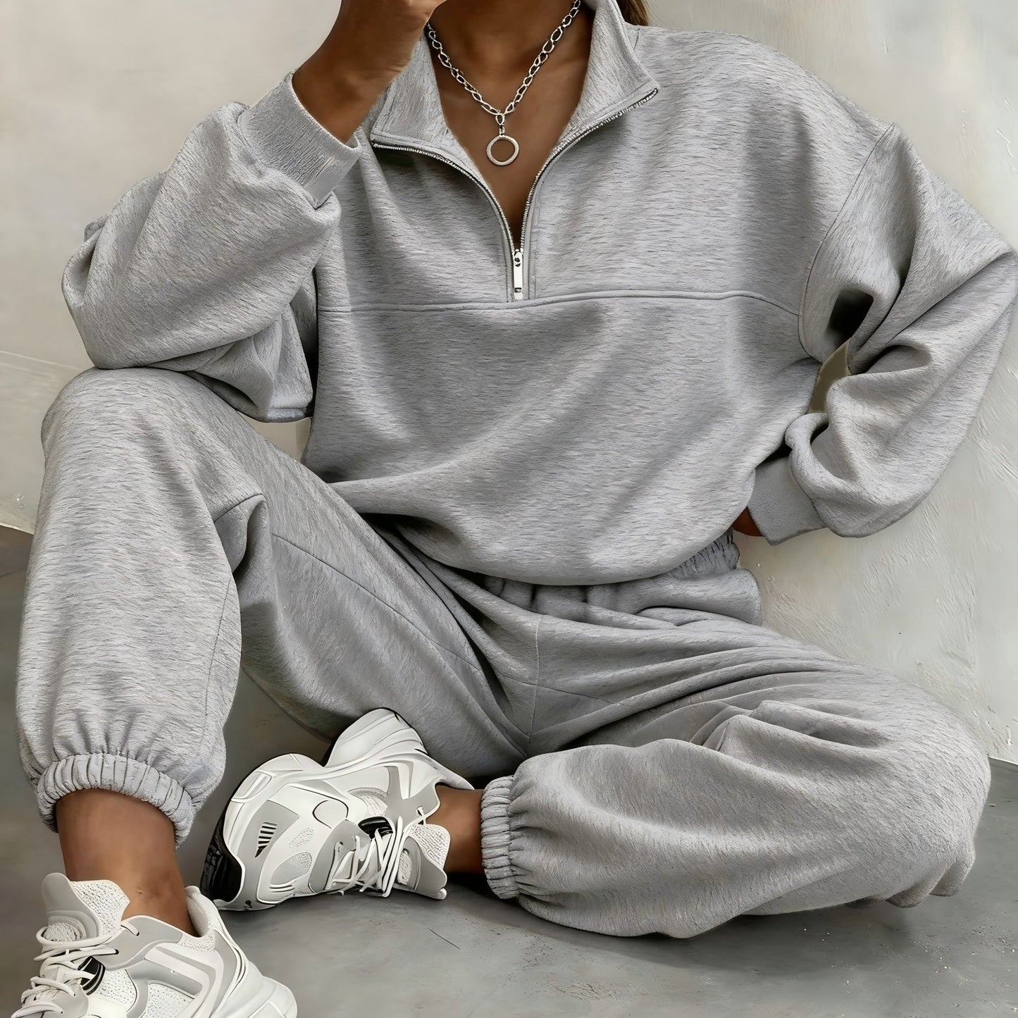 WCQ Womens Two Piece Sweat Set For Winter Warmth Comfort