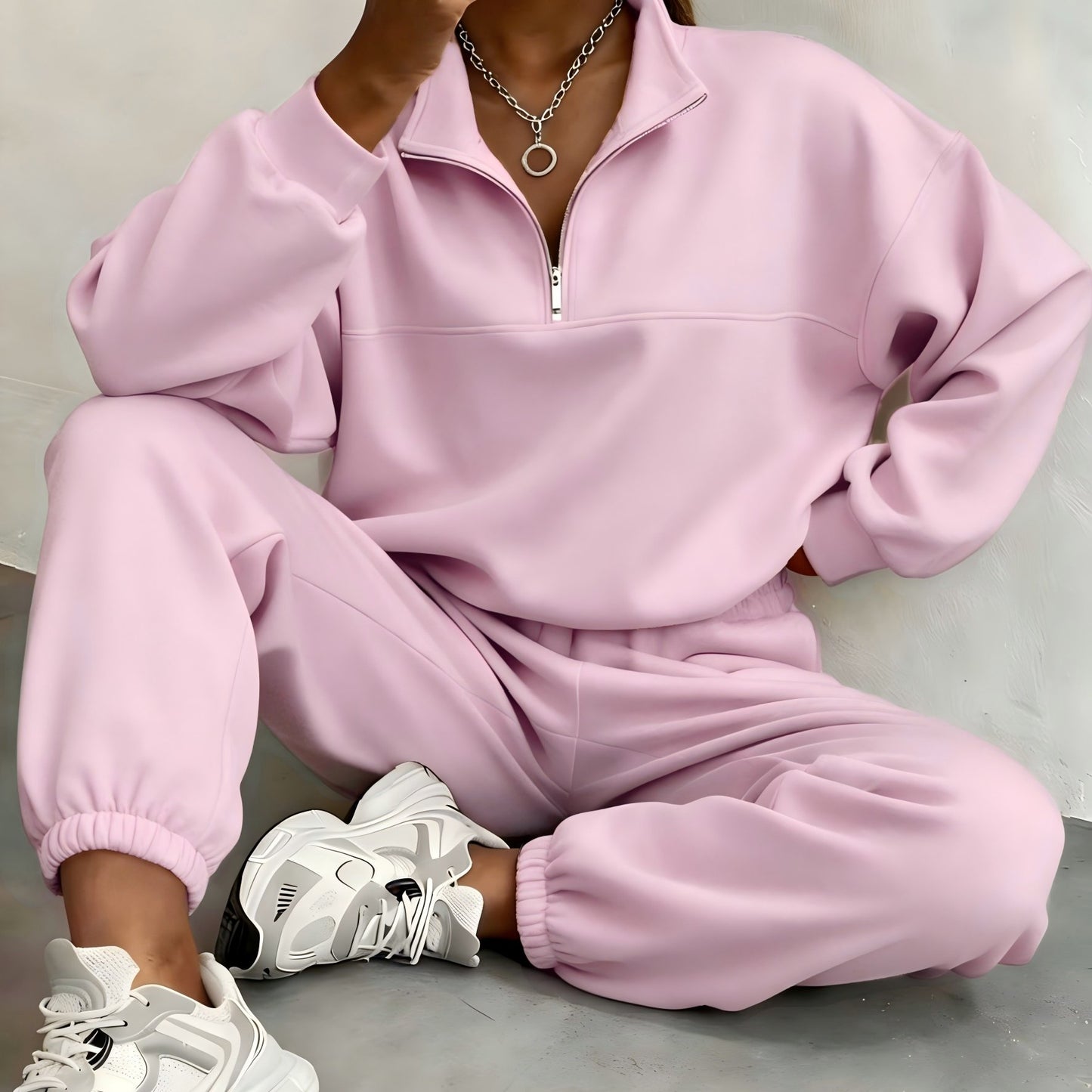 WCQ Womens Two Piece Sweat Set For Winter Warmth Comfort