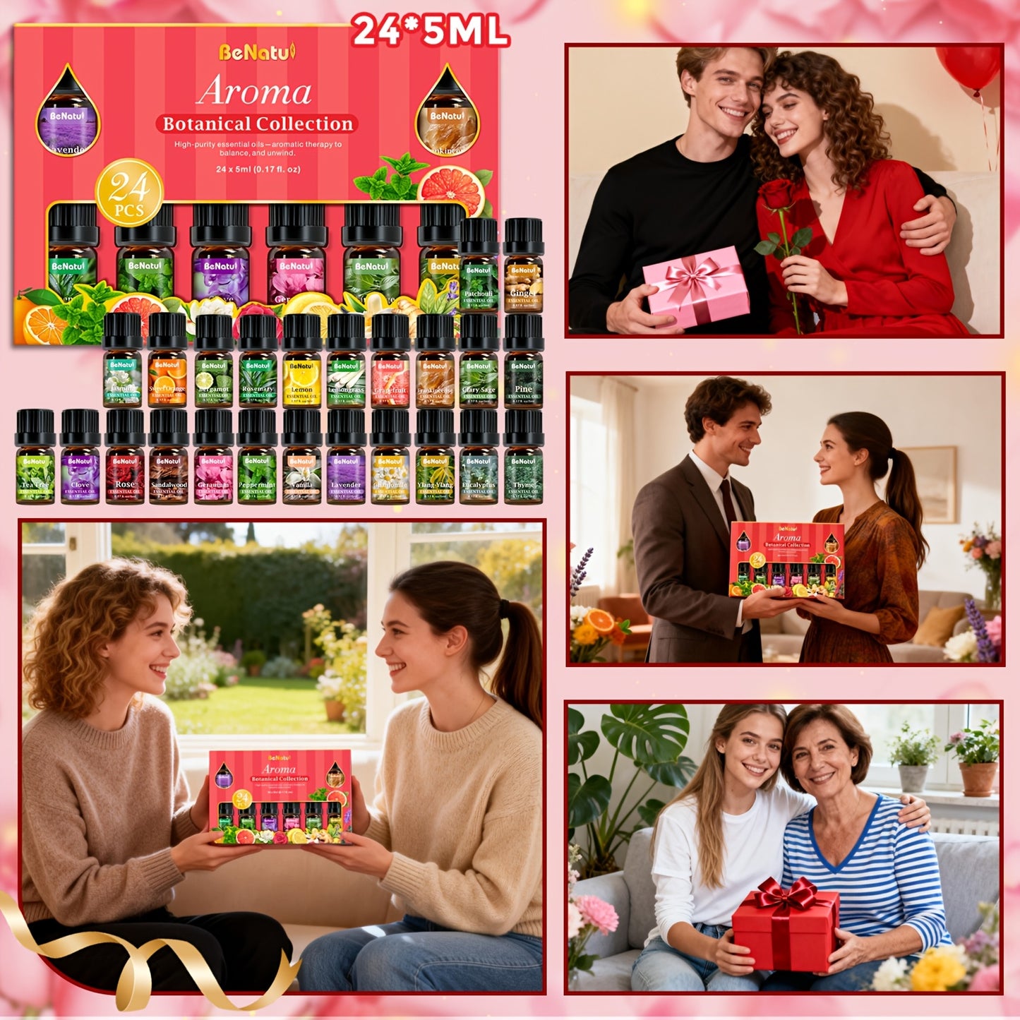 BENATU 24-Piece Essential Oil Set For Diffusers And Candles