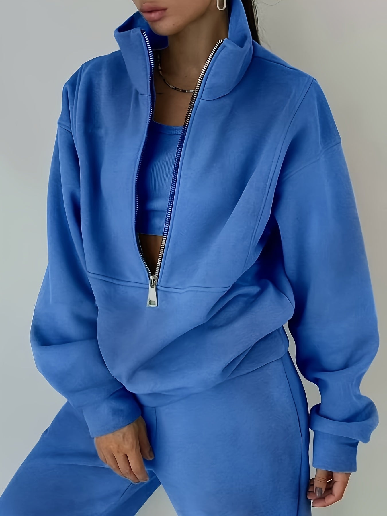 LRIKNUWSTLE Ladies Cozy Fleece Matching Outfit Top