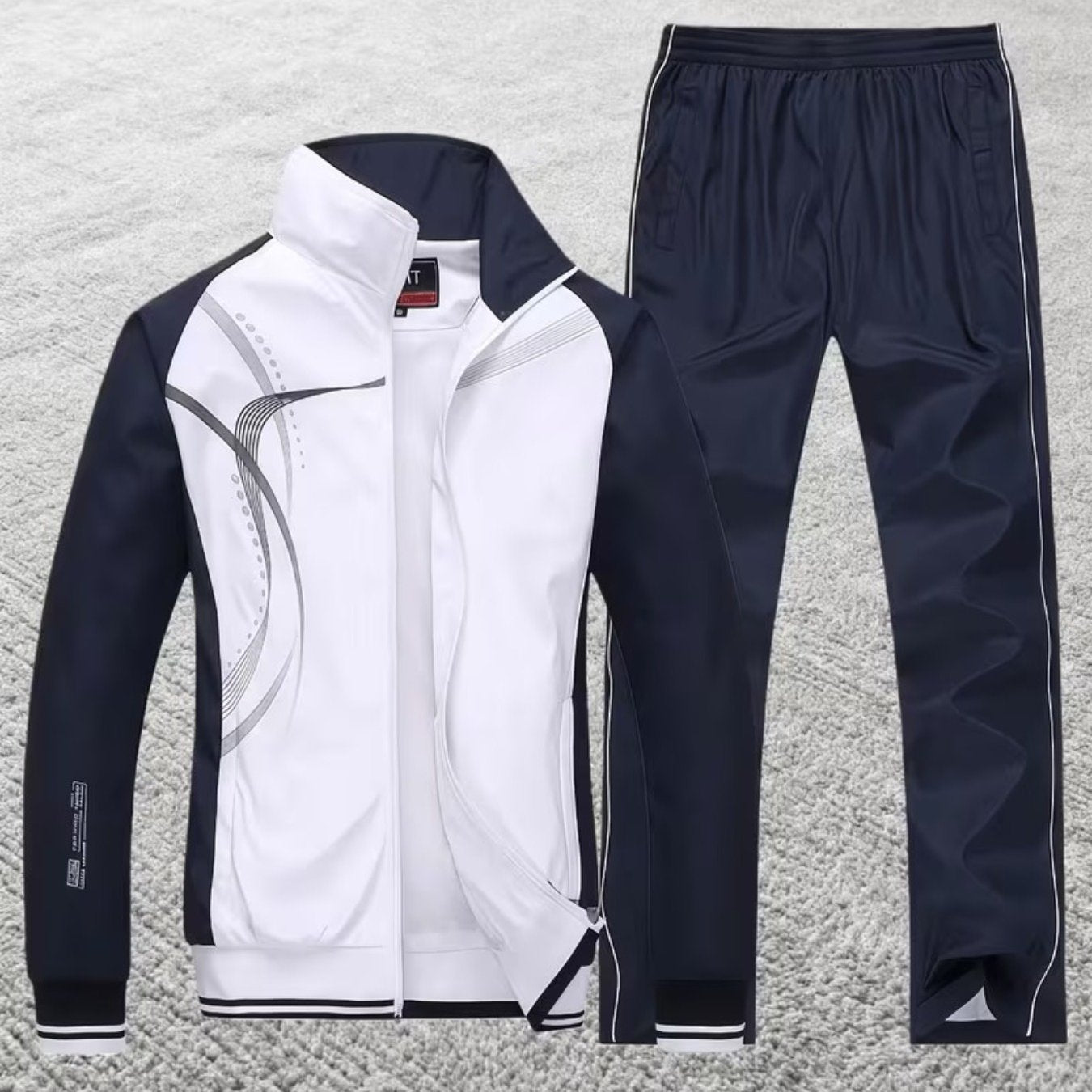 Track Jacket And Pants Set For Men Sportswear Baseball Collar