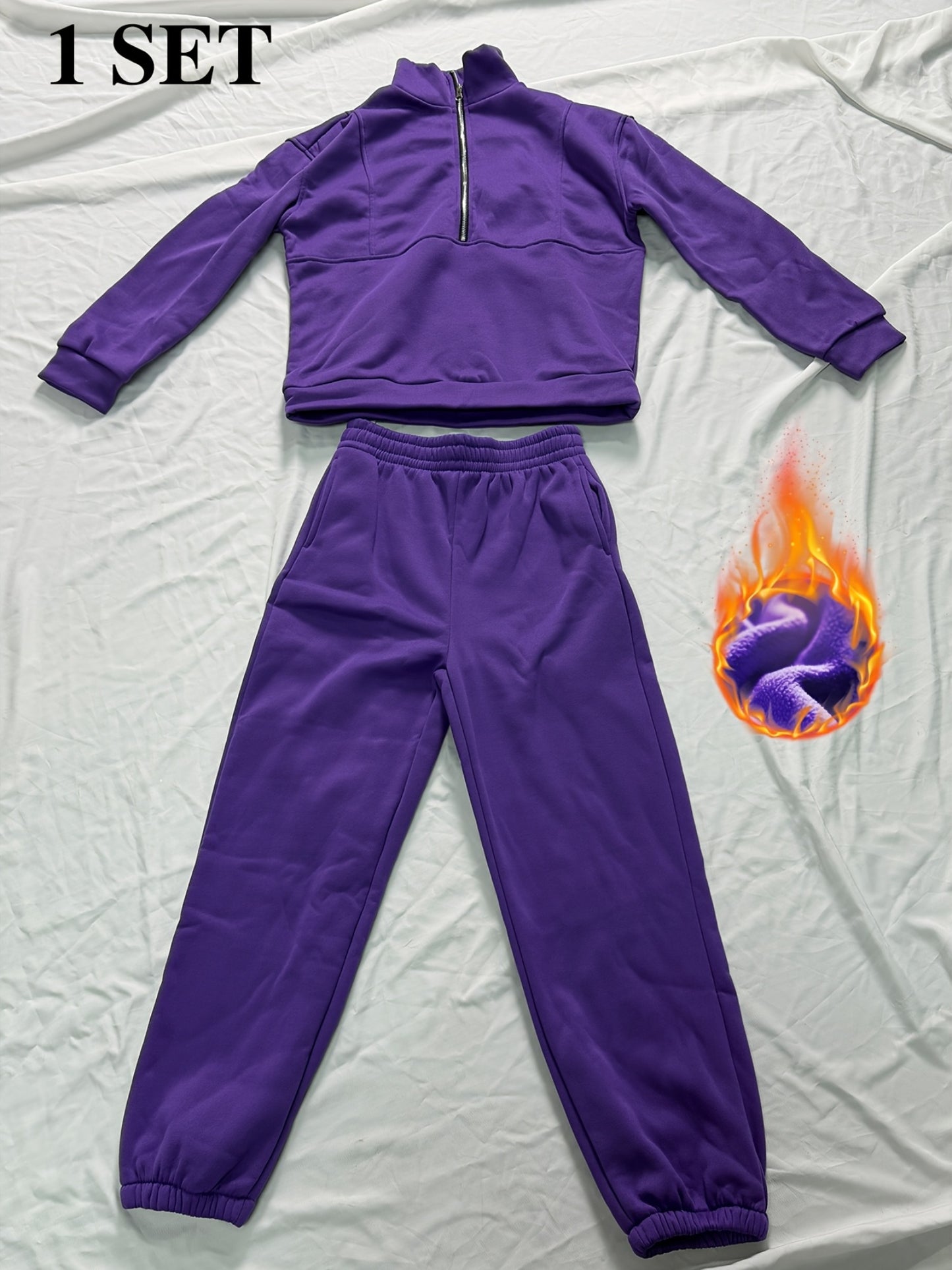 Women's Sporty Casual Two Piece Set Sweatshirt And Sweatpants