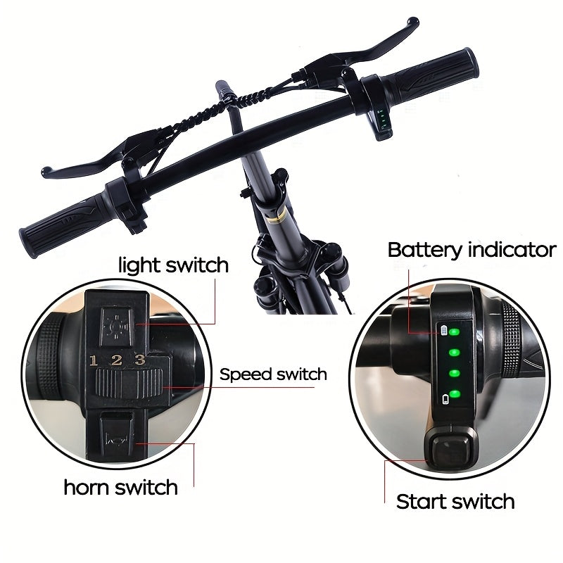 Foldable Electric Bicycle With 330 Lb Load Capacity