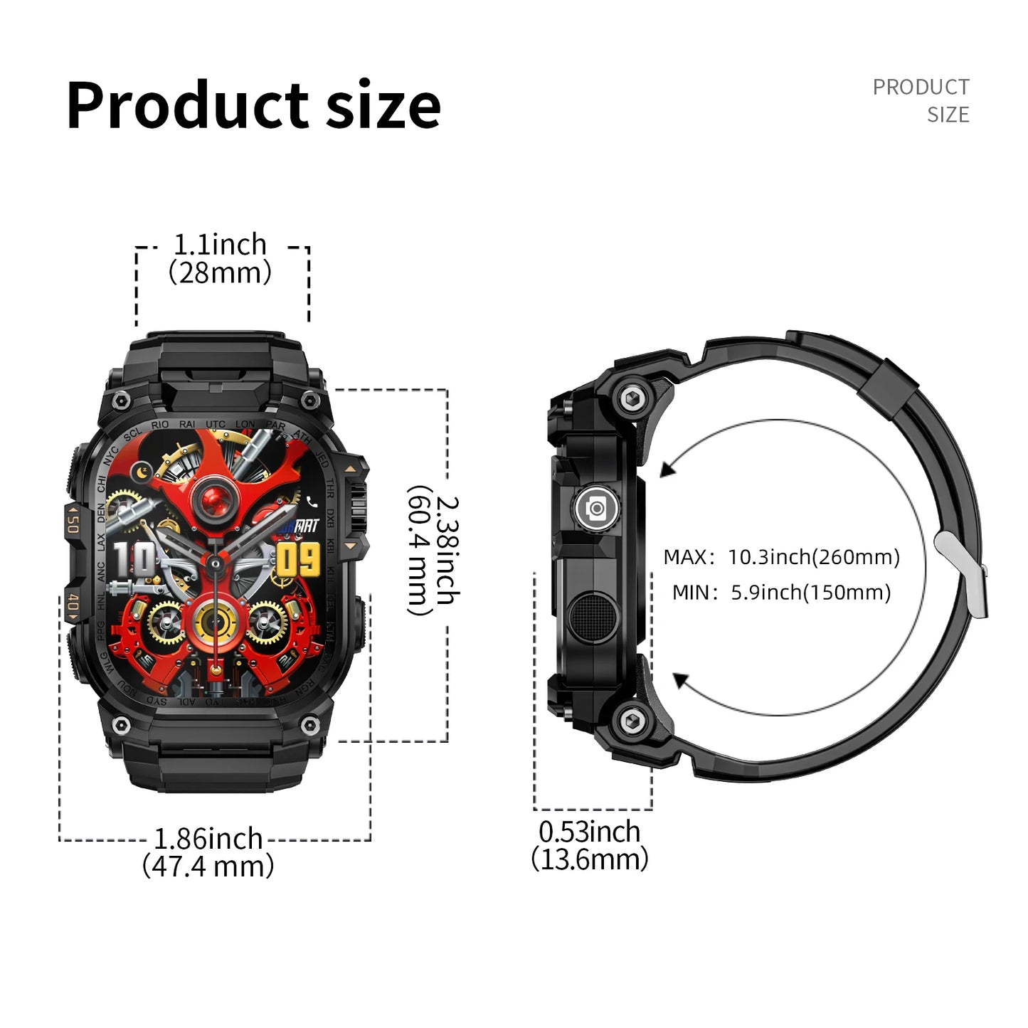 LOKMAT 7 Max Android Smartwatch With 4G SIM AMOLED Display