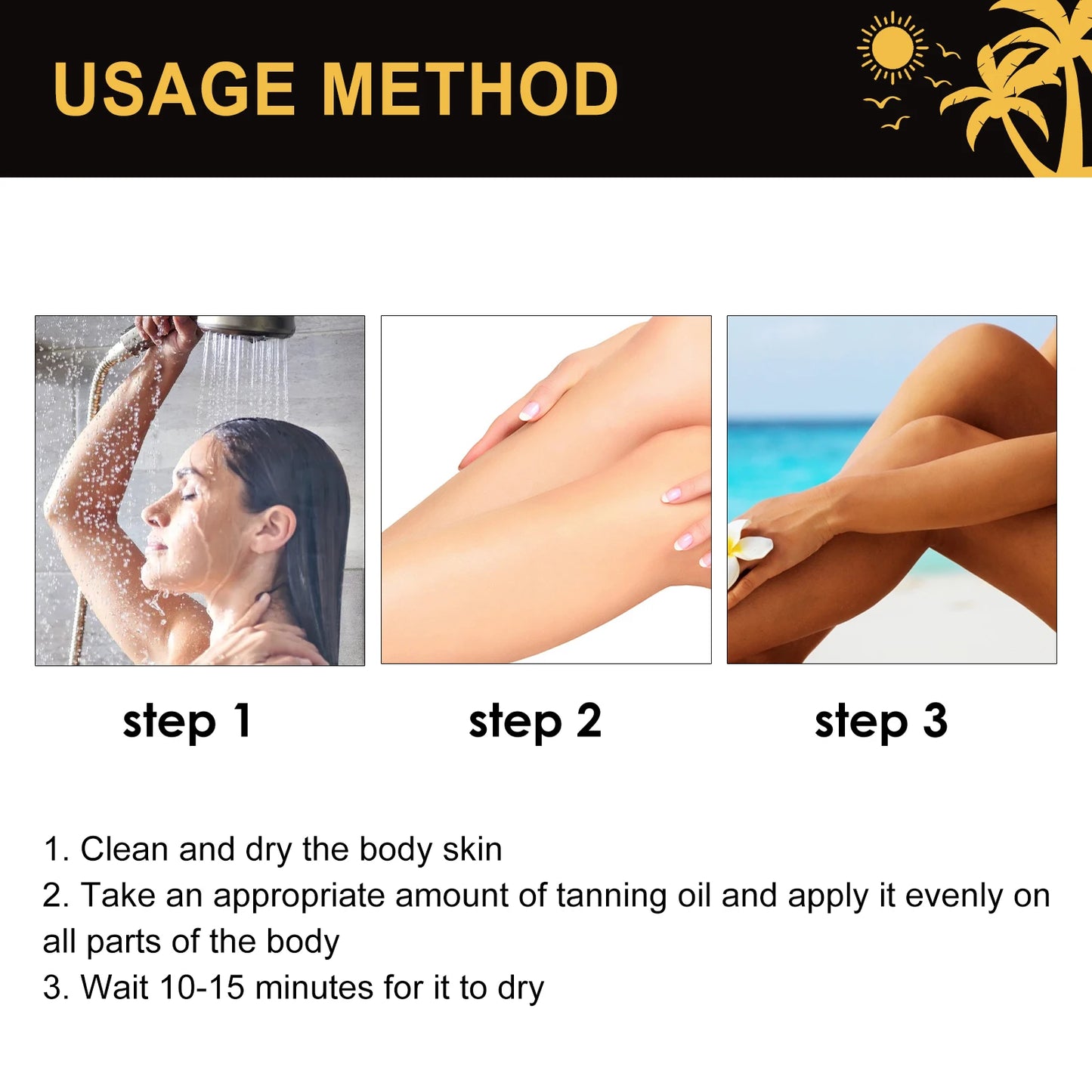 Ouhoe Tanning Oil Accelerates Prolonged Glow Hydration