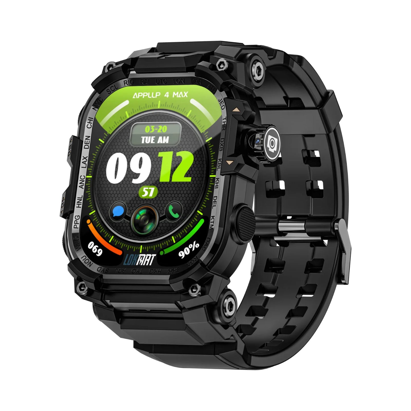 LOKMAT 7 Max Android Smartwatch With 4G SIM AMOLED Display