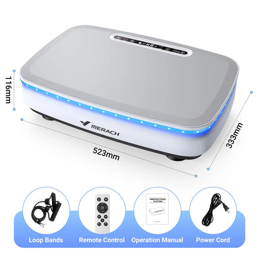 MERACH Vibration Plate Exercise Machine For Body Workout Lymphatic Drainage