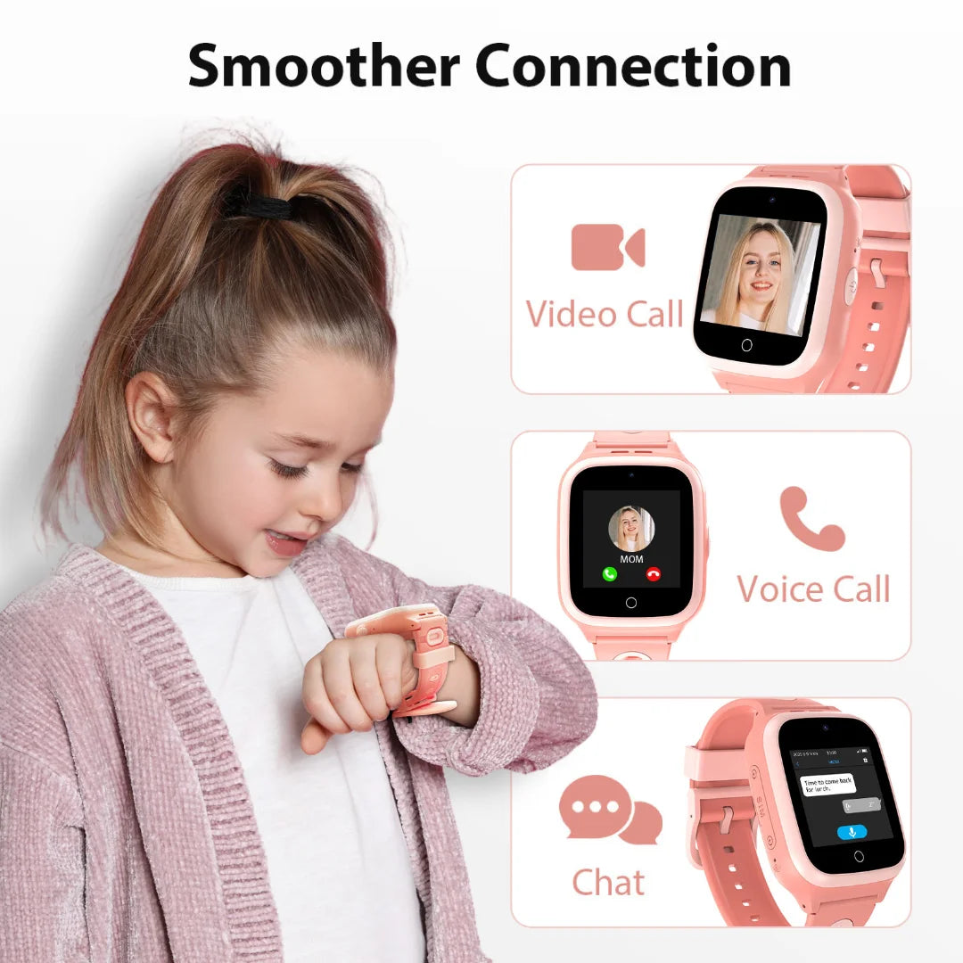4G Kids Smart Watch With GPS, Video Call, Voice Chat