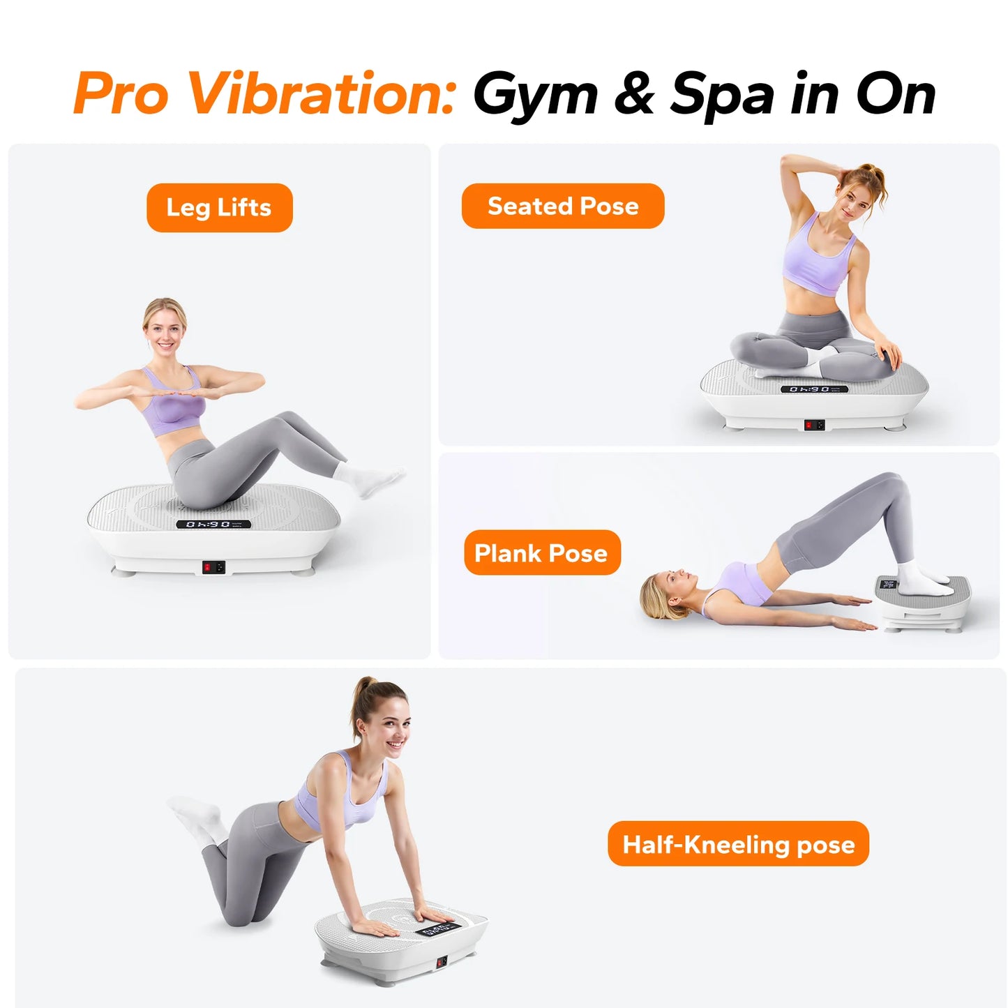 MERACH Vibration Plate Exercise Machine Full Body Workout