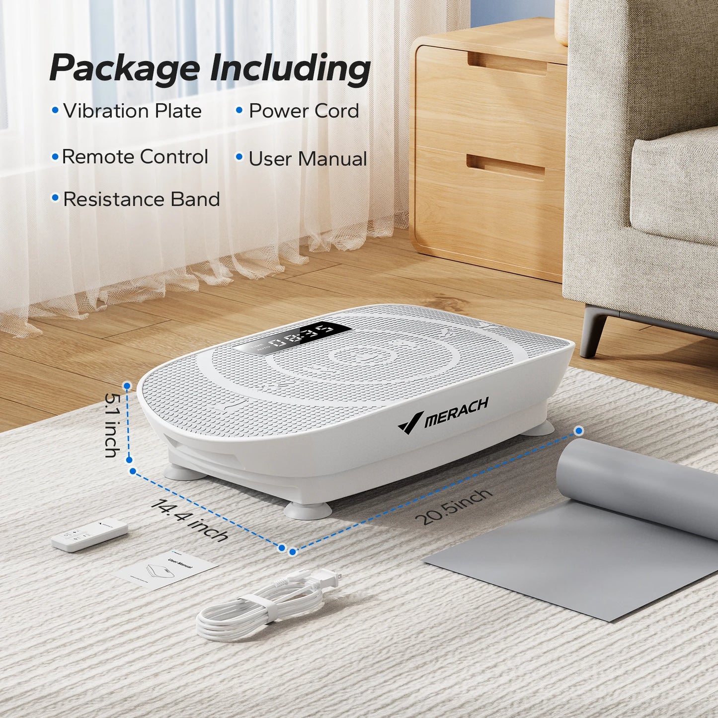 MERACH Vibration Plate Exercise Machine Full Body Workout