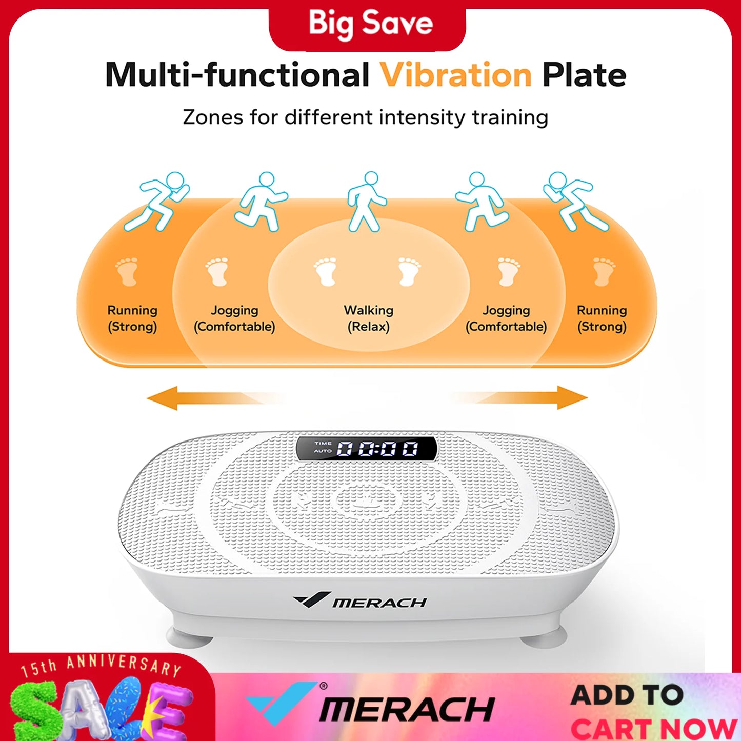 MERACH Vibration Plate Exercise Machine Full Body Workout