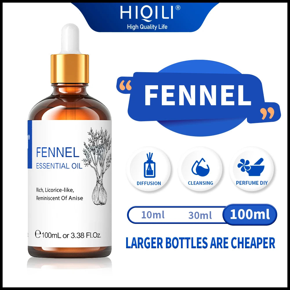HIQILI Fennel Essential Oil For Aromatherapy And Diffusers