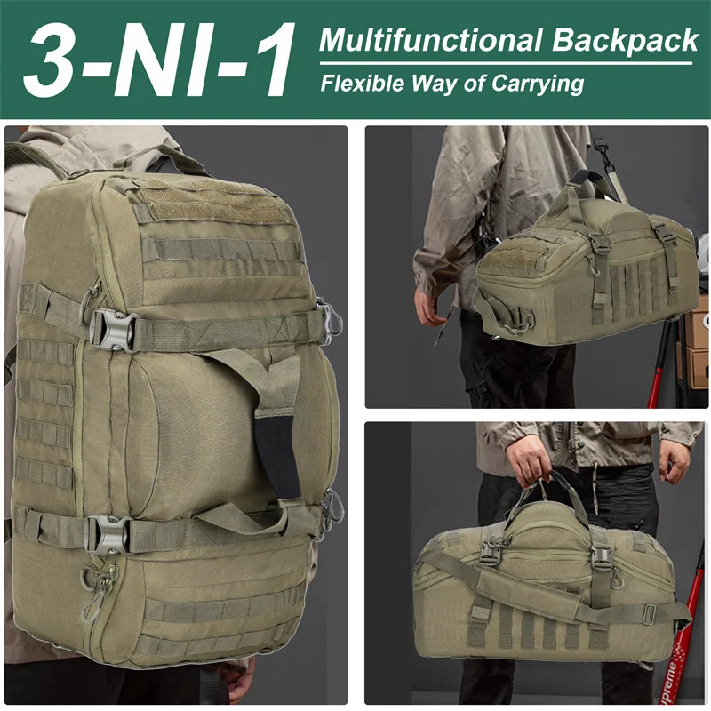 LQARMY Outdoor Molle Tactical Backpack for Hiking Camping