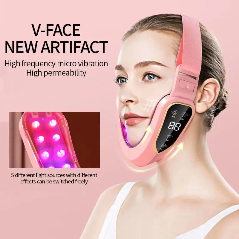 LED Photon Facial Therapy Massager for Lifting and Slimming