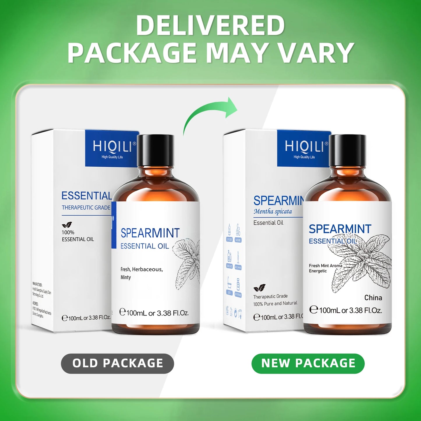 HIQILI Spearmint Vanilla Rose Cinnamon Lemon Essential Oils