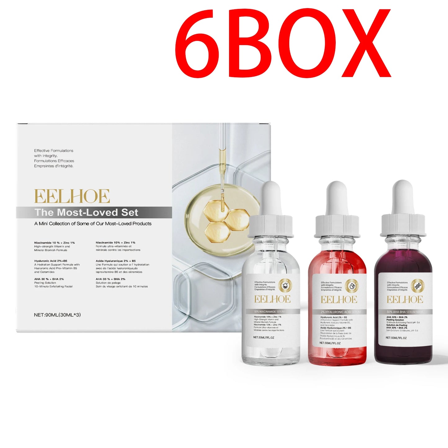 Eelhoe Acne Care Kit Three Piece Salicylic Acid Niacinamide Serum