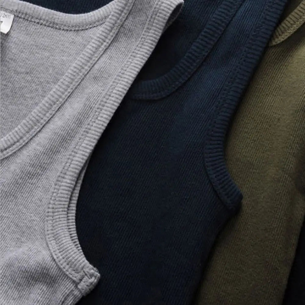 Pure Cotton Men's Sleeveless Tank Top For Summer Casual Wear