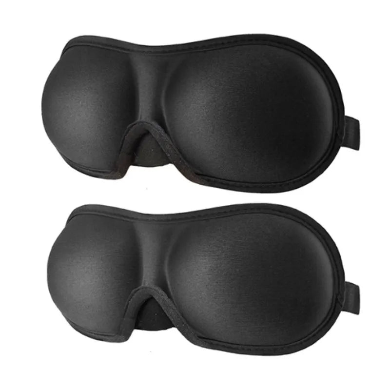 3D Contoured Sleep Mask With Breathable Light Blocking Eye Cover
