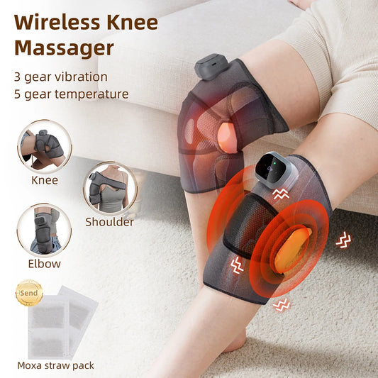 Foreverlily Rechargeable Heated Knee Massager With Vibration Pad