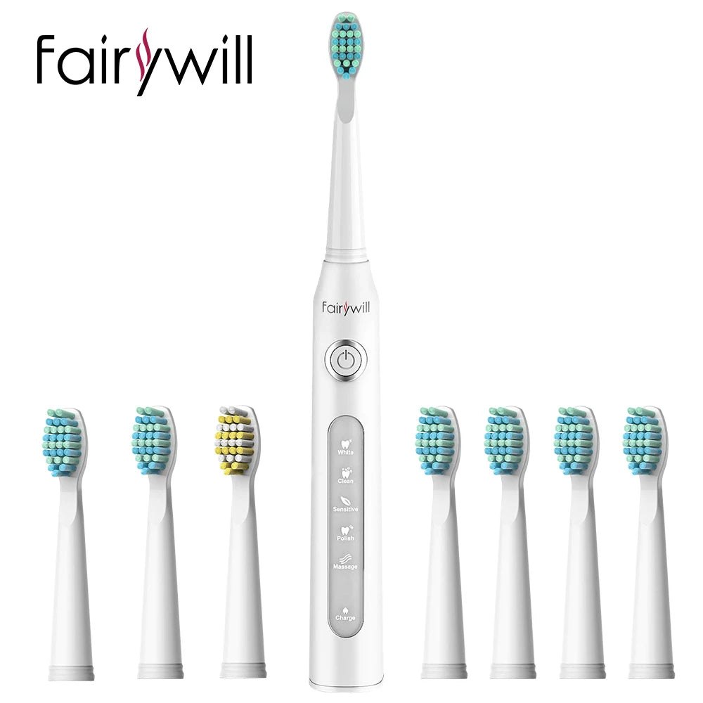 Fairywill FW507 Electric Sonic Toothbrush USB Charge