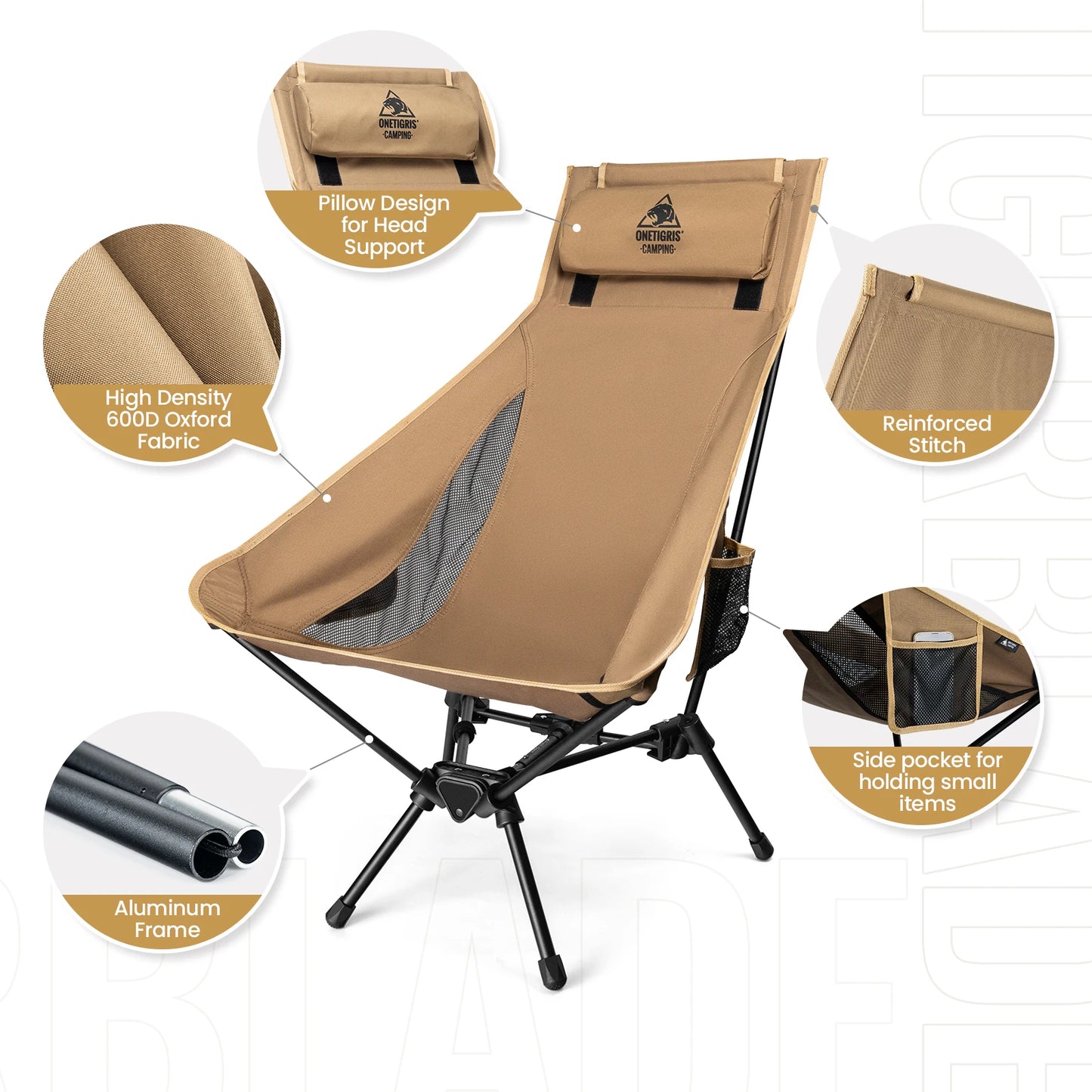 OneTigris Tigerblade High Back Portable Camping Chair