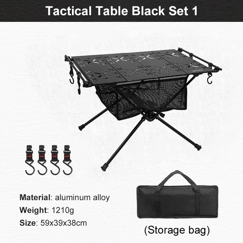 West Tune Folding Camping Table Aluminum Lightweight With Storage Bag