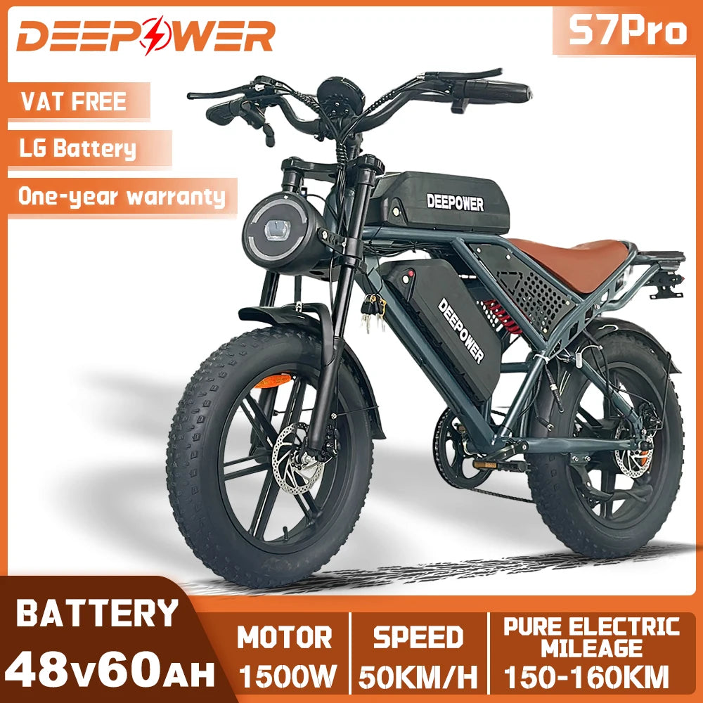 DEEPOWER S7Pro Off Road Electric Mountain Bike For Adults