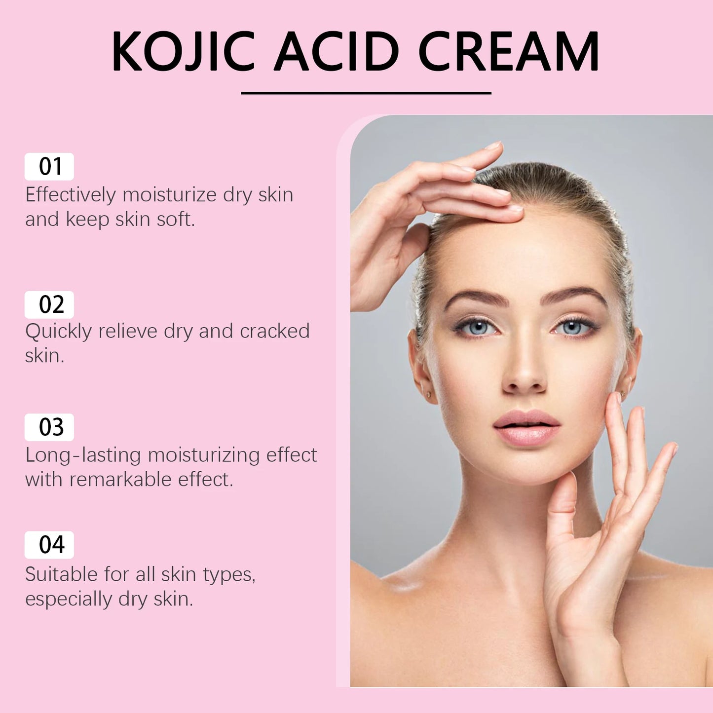Kojic Acid Brightening Cream With Hyaluronic Acid Moisturizer