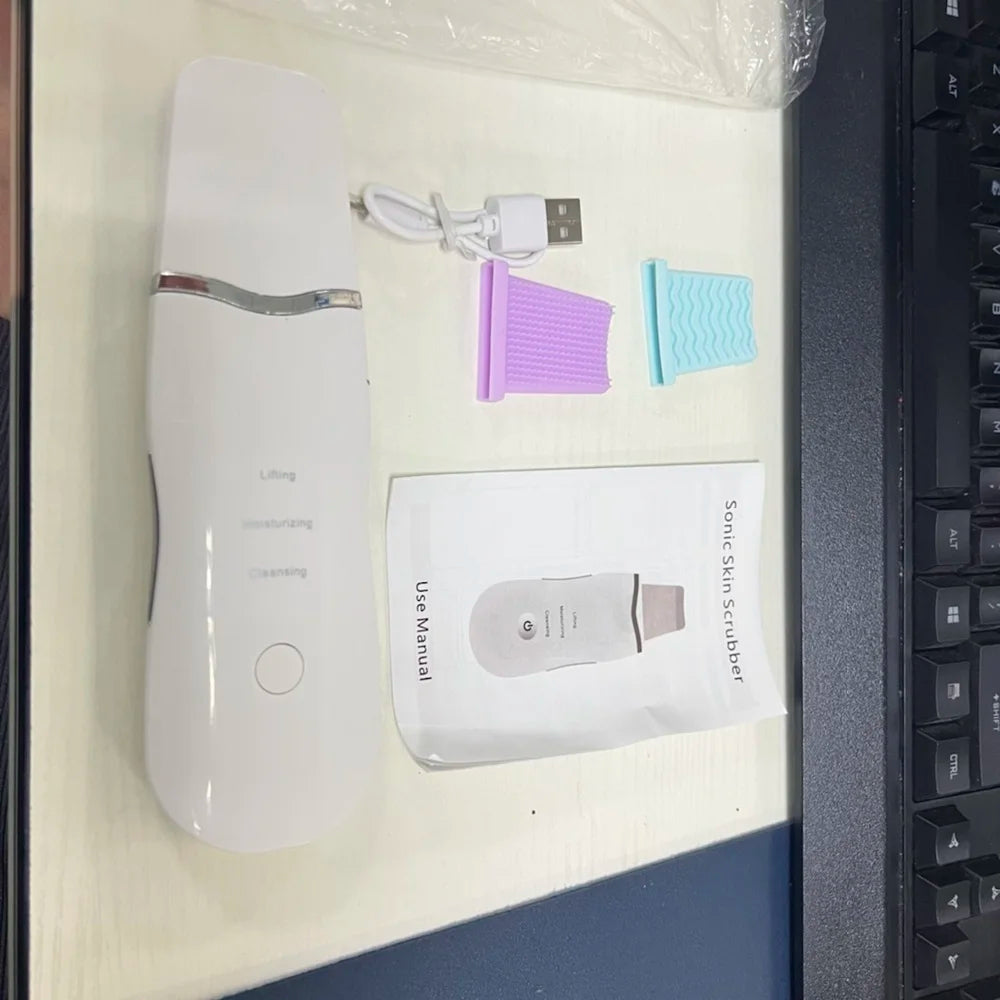 Vibration Face Scrubber Blackhead Remover Pore Cleaner Spatula