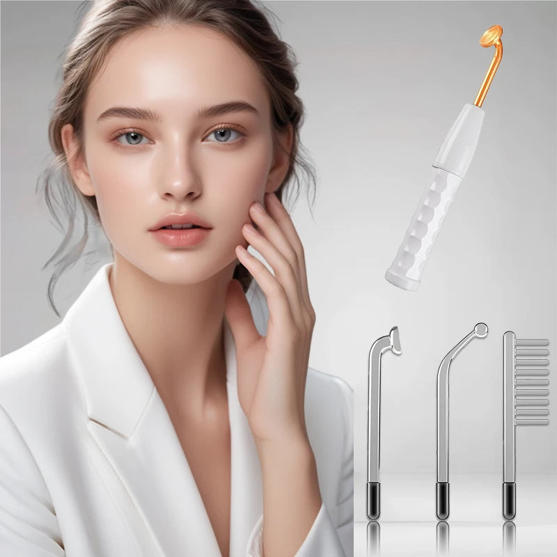 4-In-1 Facial Skin Care Stick High Frequency Massager Portable Kit