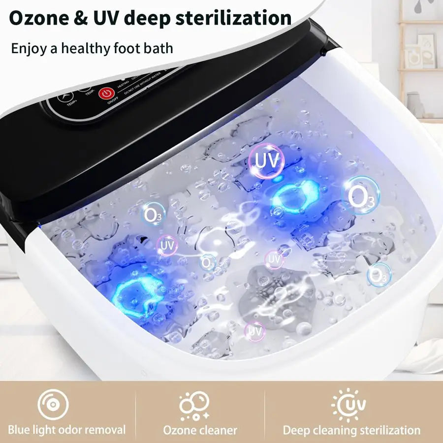 Bir Spa Bath Massager With Heat Ozone Blue Light Foot Tub