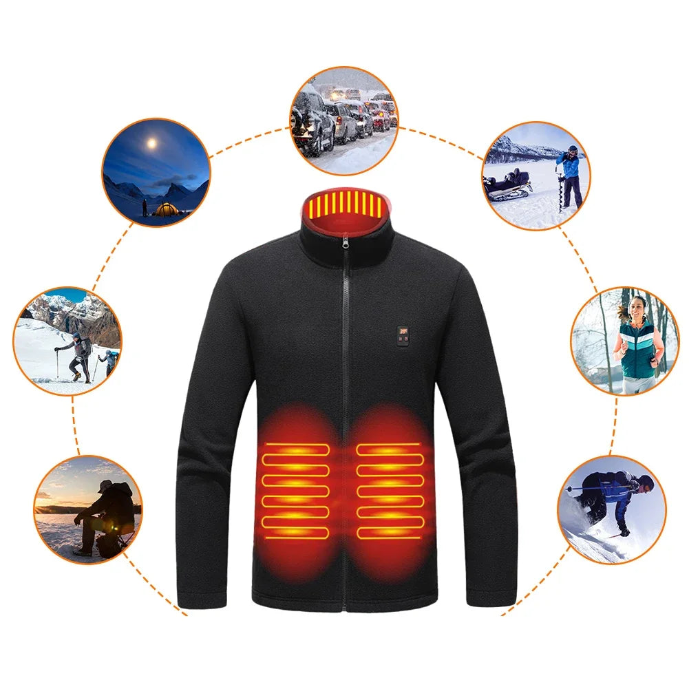 Shunmaii Heated Jacket USB Charging Insulated Coat For Outdoors