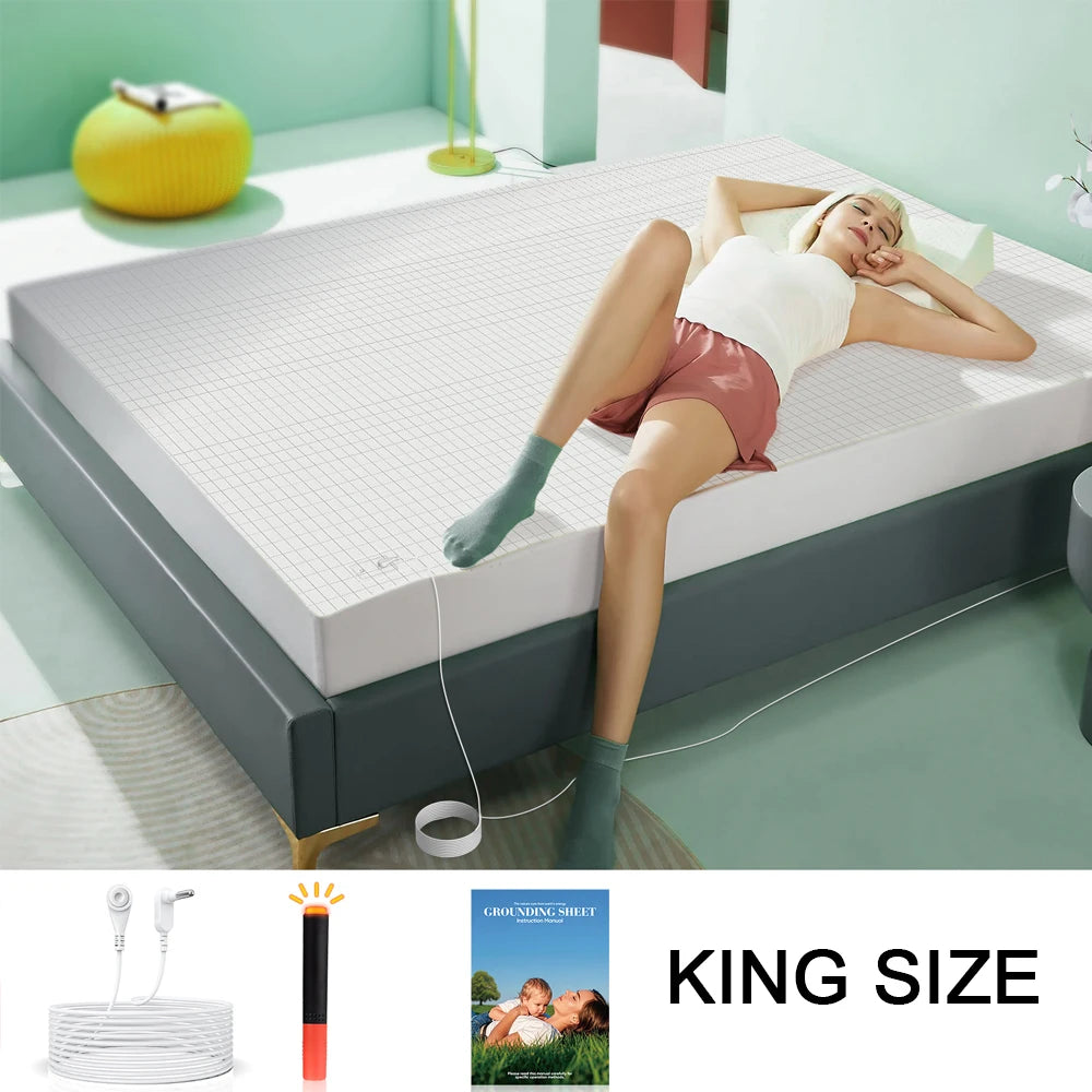 Astarexin Earthing Fitted Organic Cotton Grounding Bed Sheet